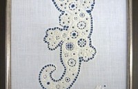 白糸刺繍作品 白糸刺繍作品