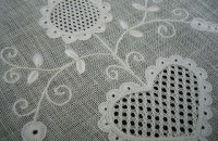 白糸刺繍作品 白糸刺繍作品