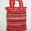 堀尾葉子作品：スモック刺繍のバッグ